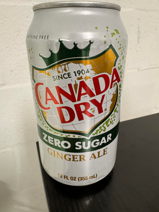 CANADA DRY ZERO SUGAR GINGER ALE SODA