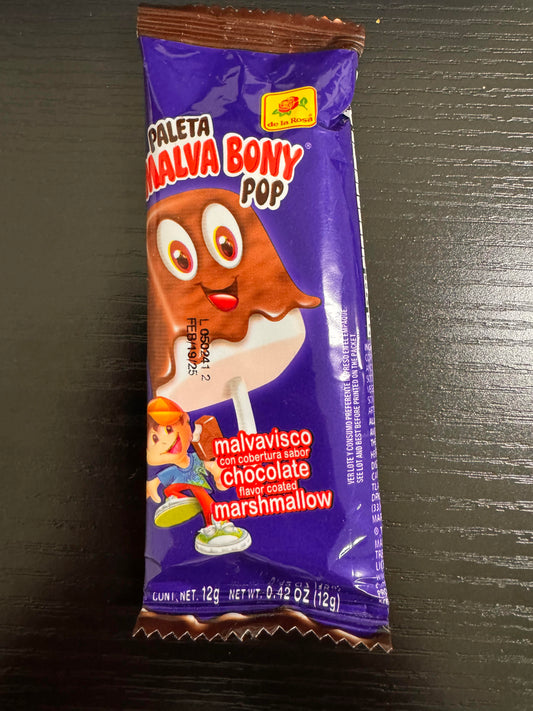 PALETA MALVA BONY POP CHOCOLATE MARSHMELLOW